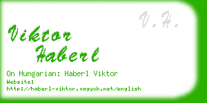 viktor haberl business card